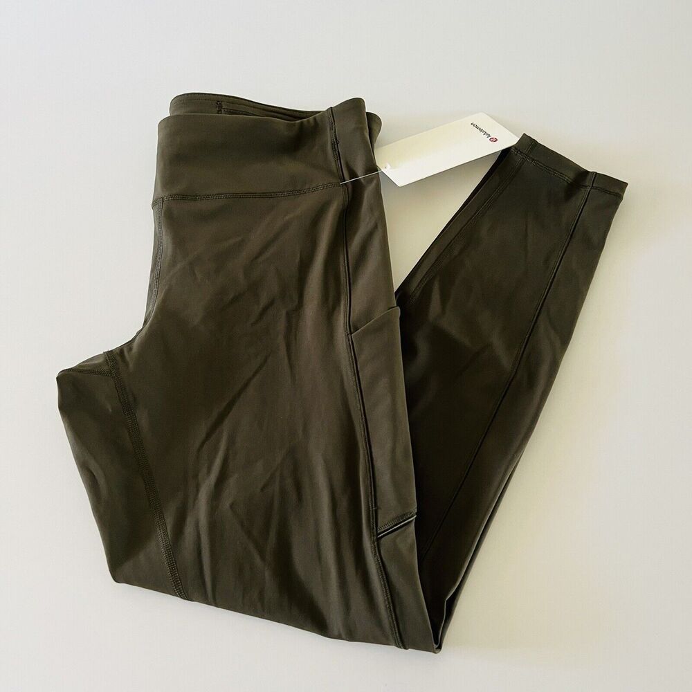 LULULEMON ATHLETICA Dark Olive Speed Up MR Tight 28" Leggings - US 12